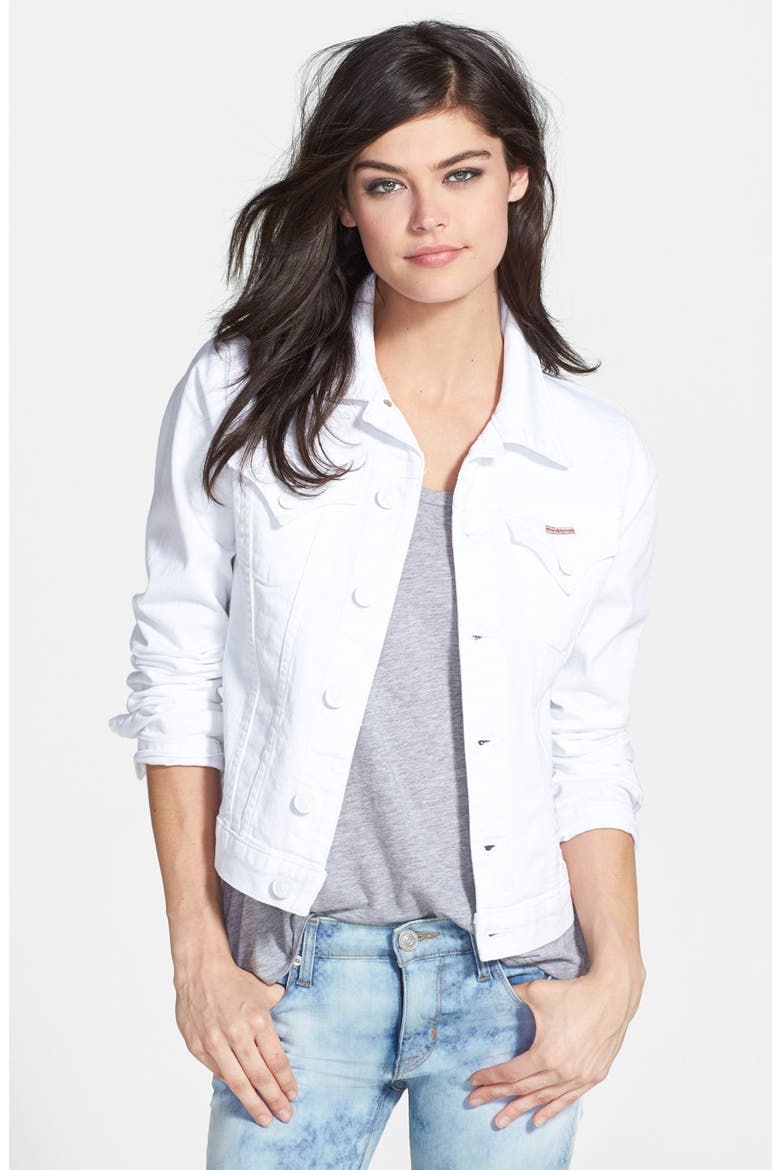 Denim Jacket, Main, color, WHITE 2