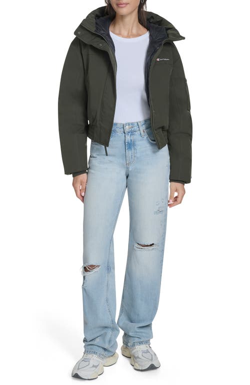 Champion Crop Ski Bomber Jacket In Green