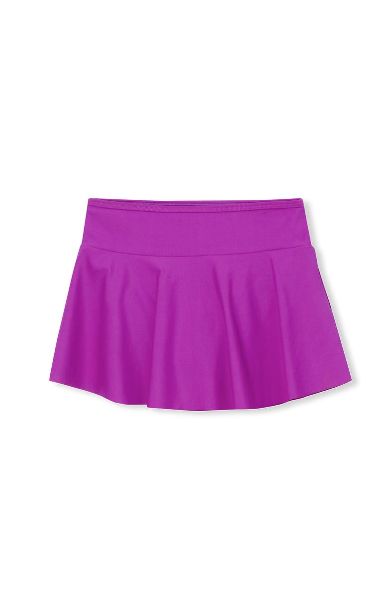 Lands' End Girls Plus Chlorine Resistant Swim Skirt, Alternate, color, Neon Purple