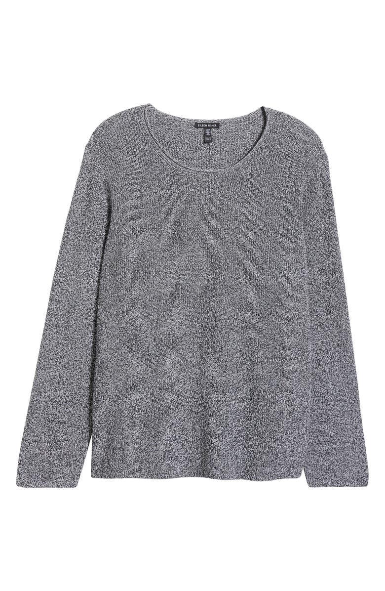 Eileen Fisher Marled Organic Cotton Roll Neck Sweater, Alternate, color, 