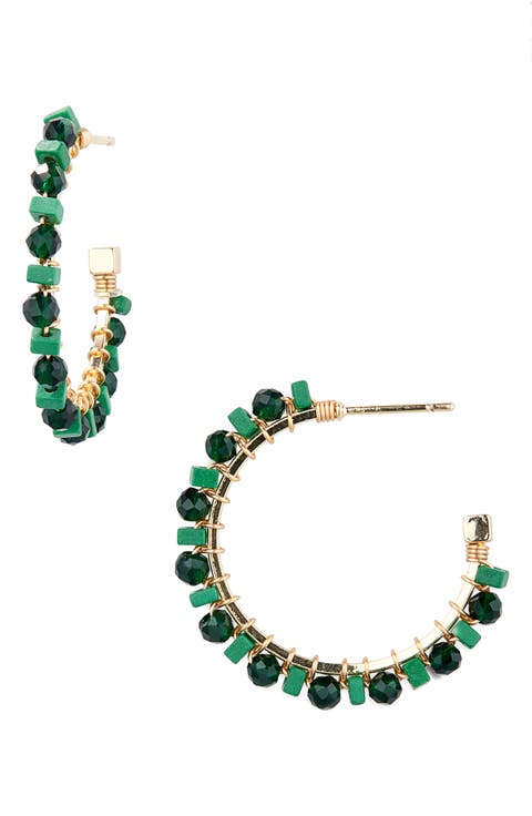 Beaded Hoop Earrings