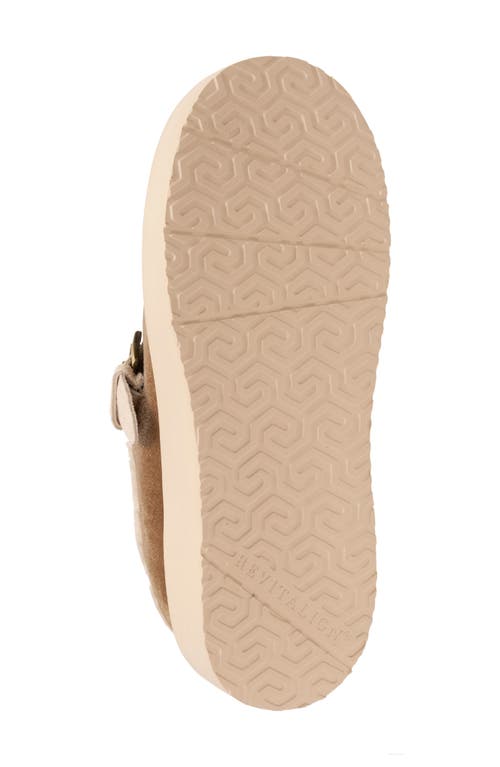 Revitalign Gift Velvet Faux Shearling Lined Slipper In Brown