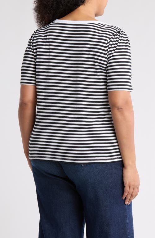 CASLON CASLON® STRIPE ENVELOPE NECK KNIT TOP