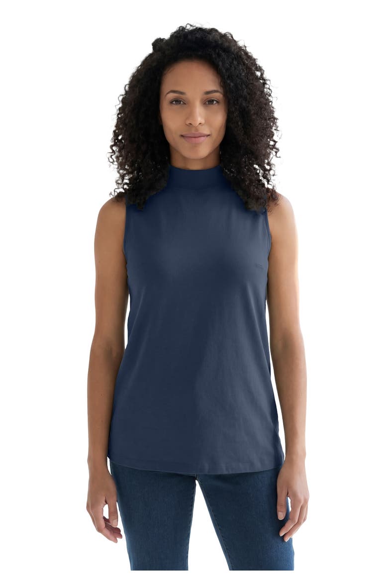 Ultimate Sleeveless Mockneck Tee, Main, color, NAVY