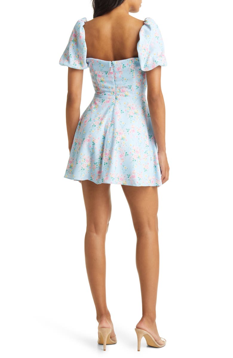 HOUSE OF CB Aria Mini Sundress, Alternate, color, Blue