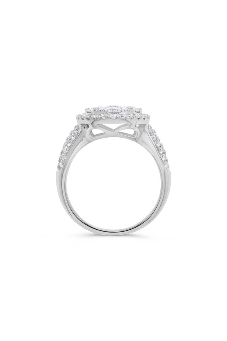 Pavé Circle Diamond Cluster Ring in 14K White Gold, Alternate, color, 14K White Gold
