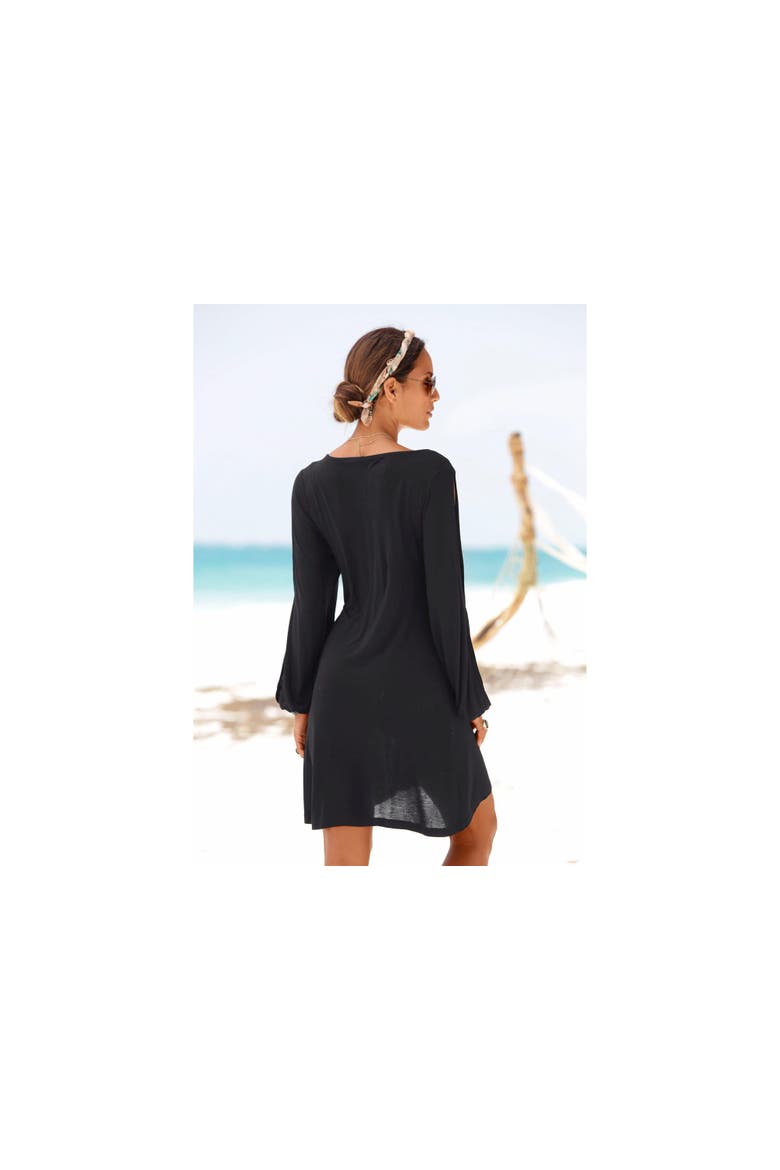 Cold Shoulder Dress, Alternate, color, Black