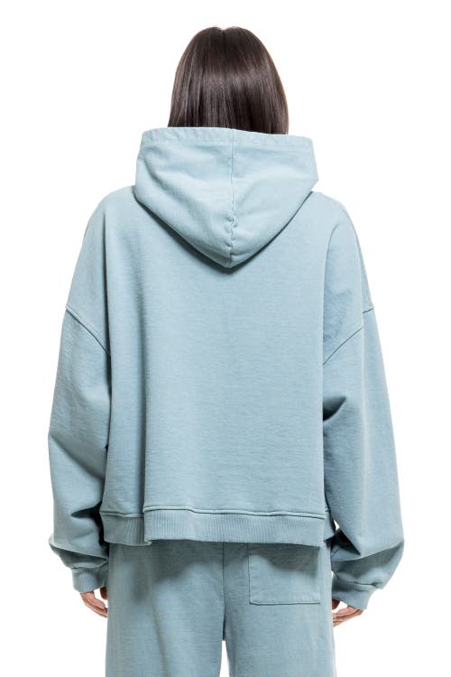 Toit Volant Oversize Wide Hoodie In Blue