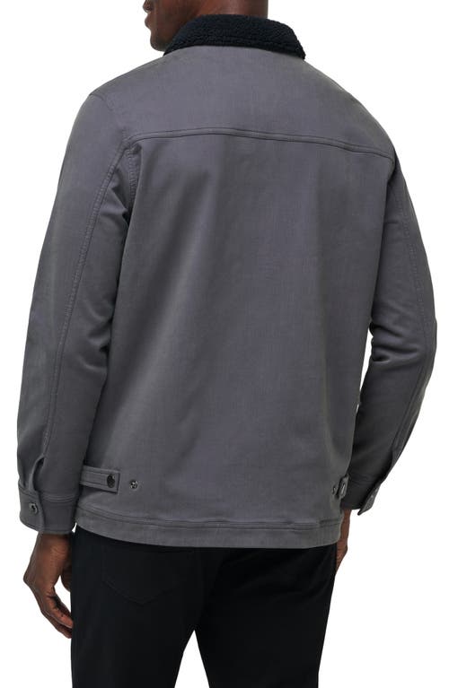 Travismathew Cloud Denim Fleece Collar Jacket In Gray