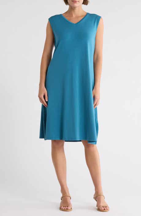 Eileen Fisher V-Neck Jersey Tank Dress