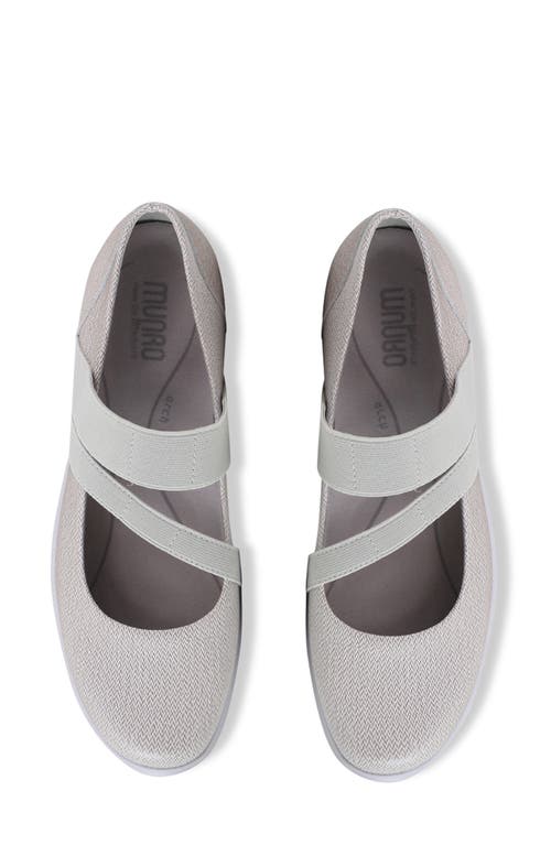 Munro Cass Mary Jane Flat In Taupe Nubuck