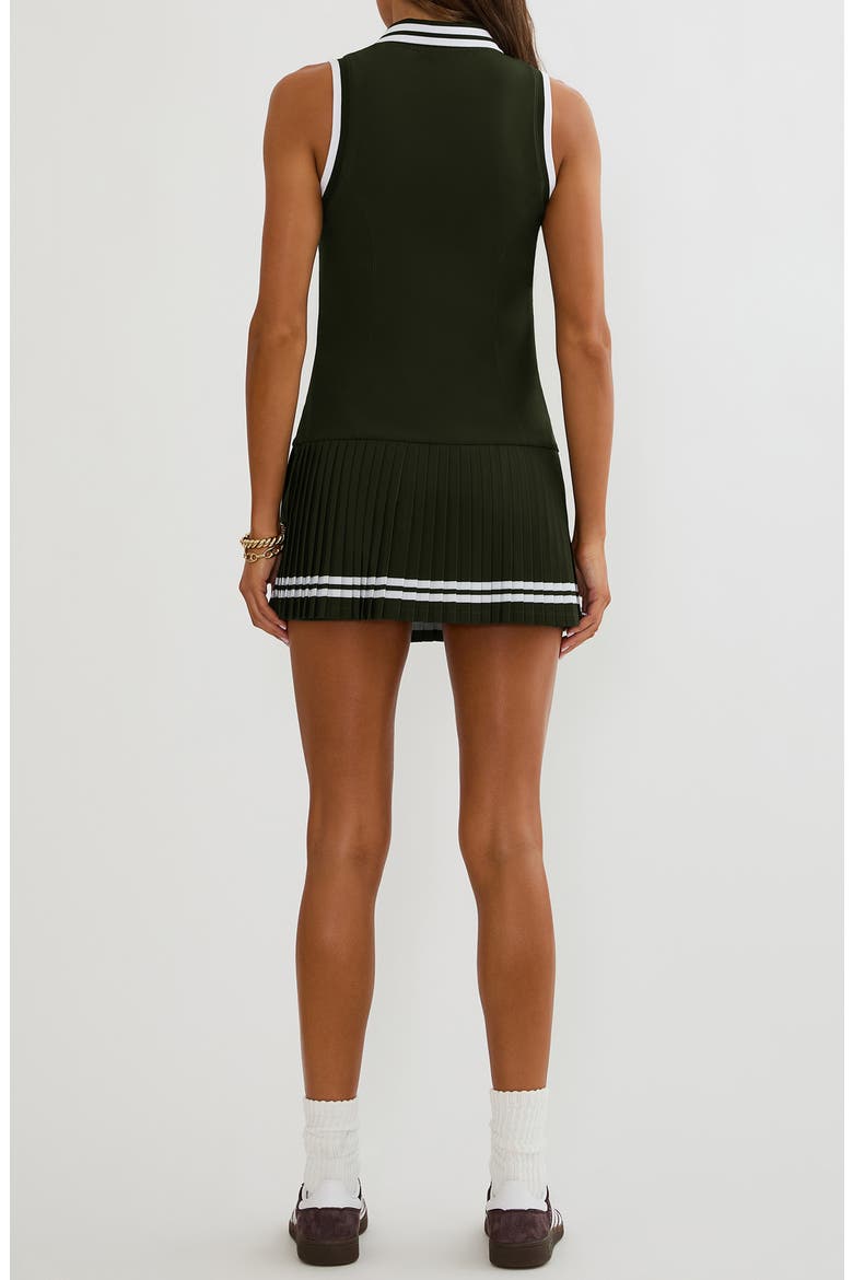 Bria Pleated Sleeveless Mini Dress, Alternate, color, SHADED SPRUCE