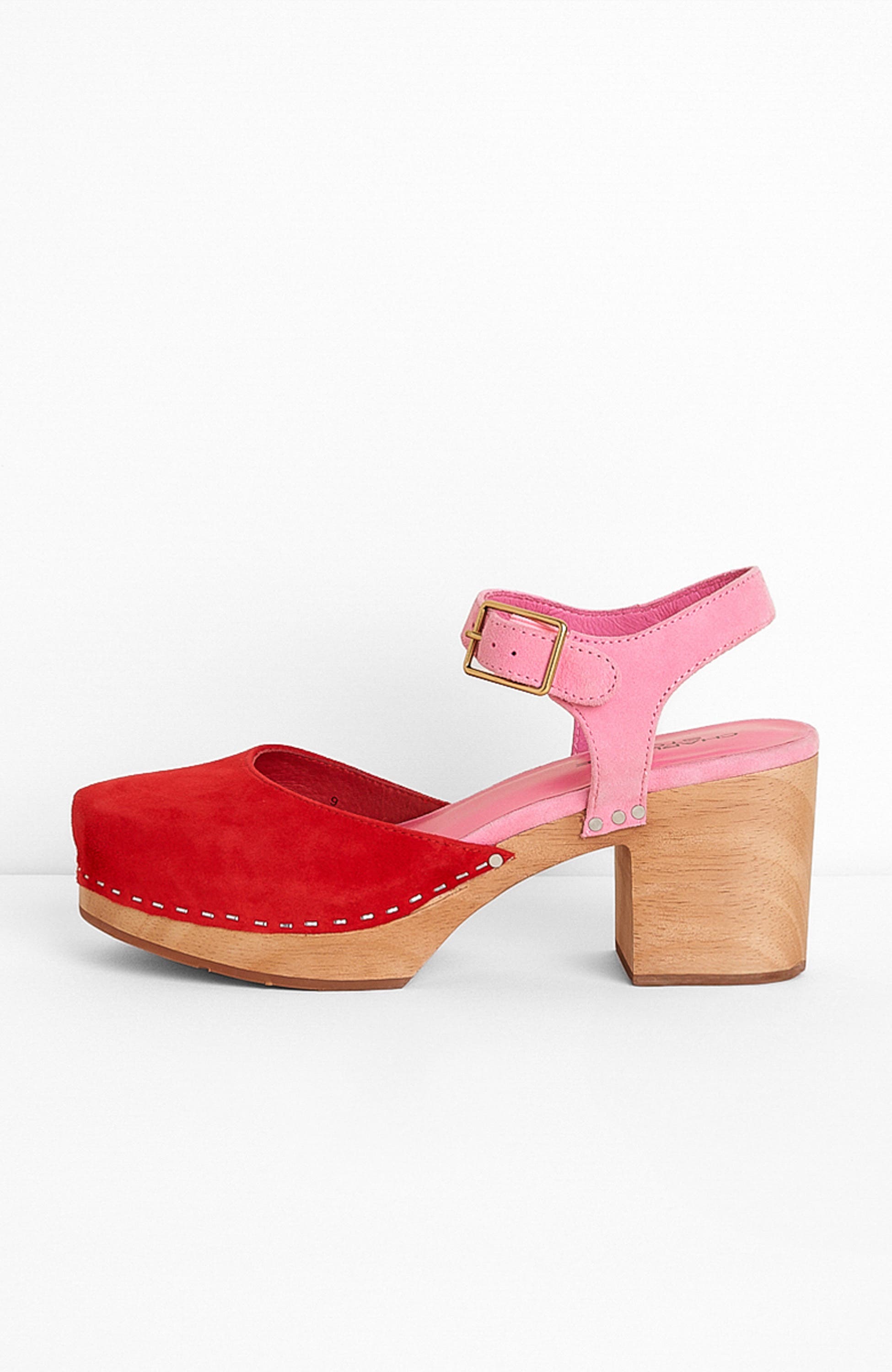 Maud Multicolor Ankle Strap Platform Clog, Alternate, color, Vamp