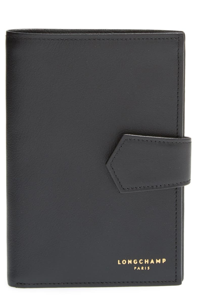 Longchamp '2.0' Leather Passport Wallet, Main, color,
