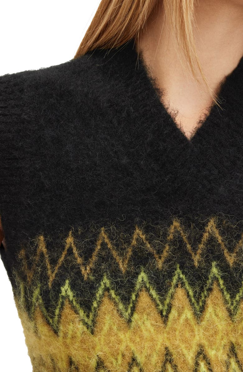 AllSaints Clyde Fair Isle Sweater Vest, Alternate, color,