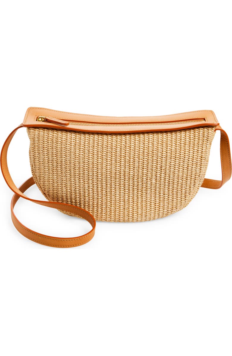 Mansur Gavriel Moon Raffia Sling Bag, Main, color,