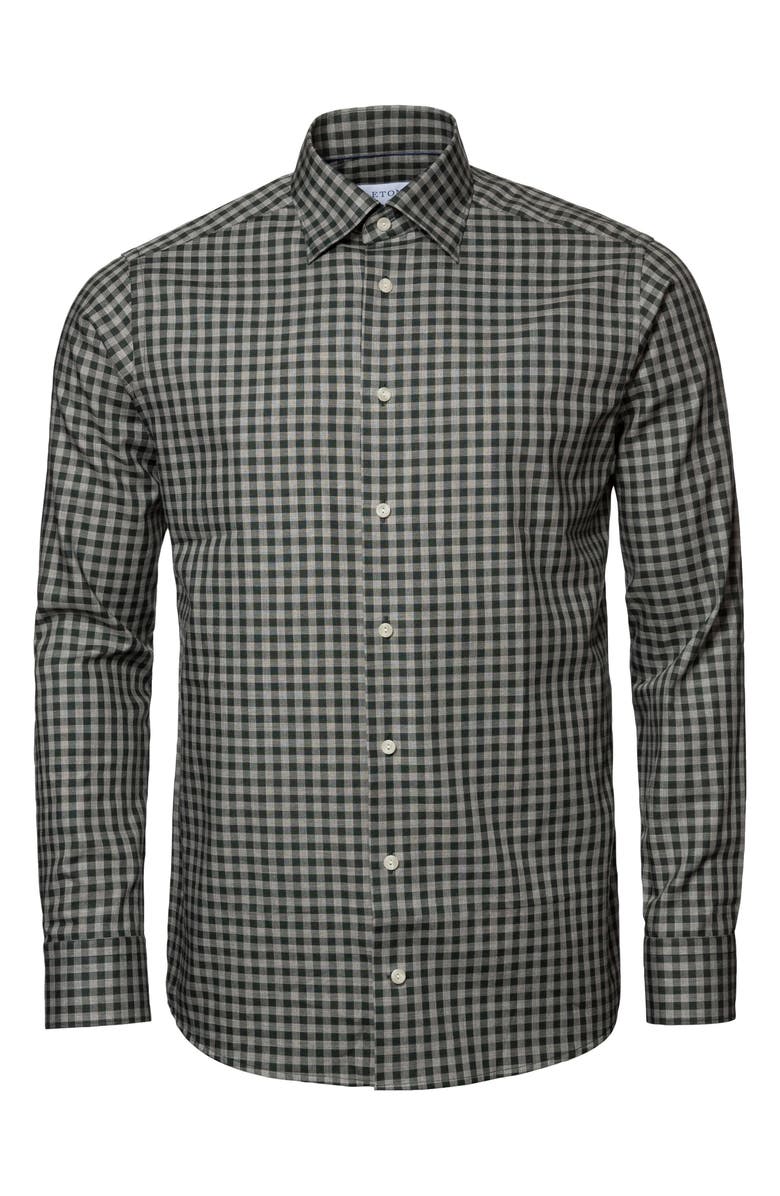 Eton Slim Fit Gingham Oxford Cotton Dress Shirt, Alternate, color,