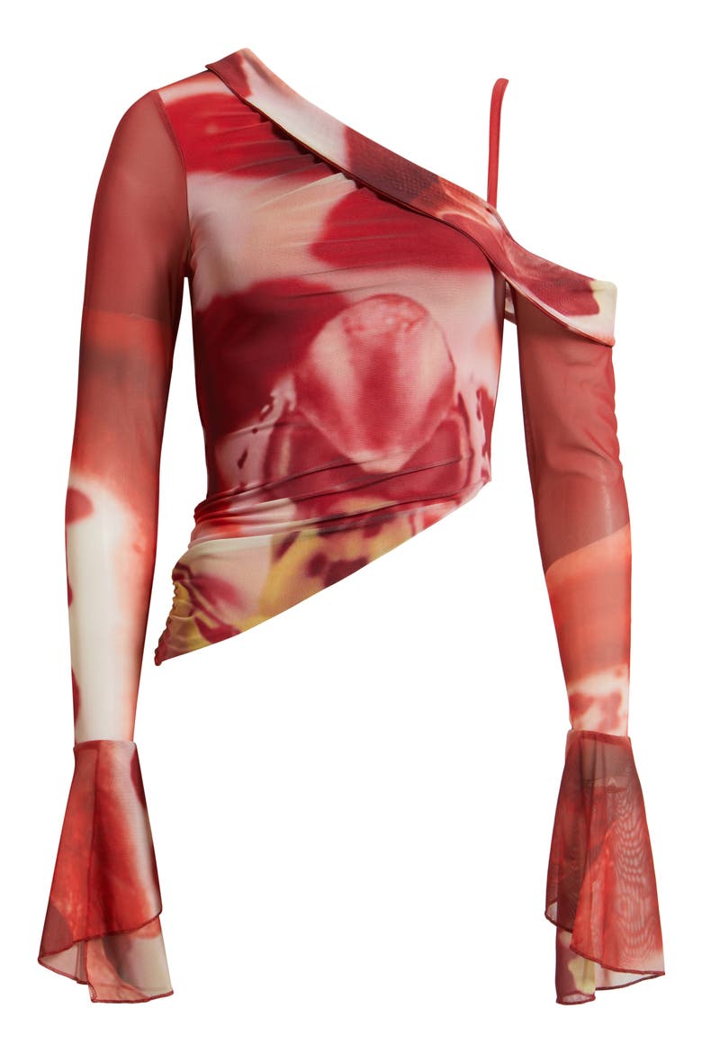 Susurro Print Off the Shoulder Top, Alternate, color, BLUSH
