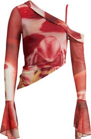 Feners Susurro Print Off the Shoulder Top