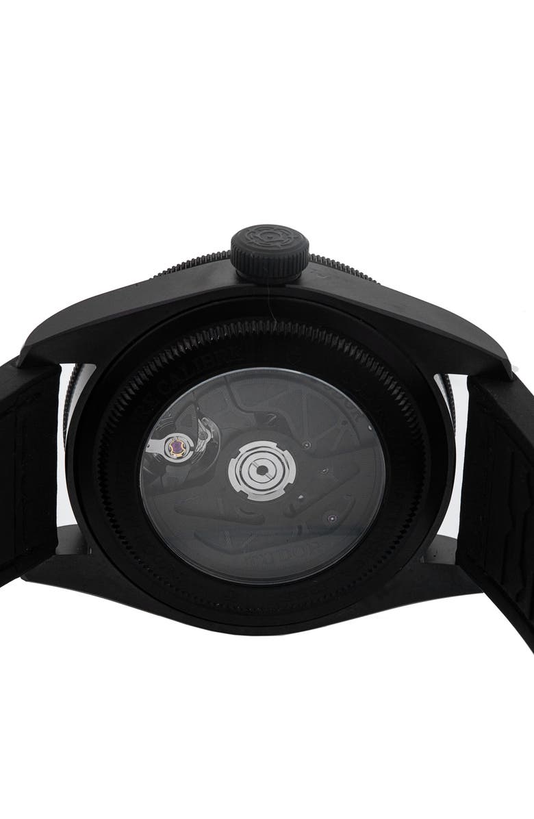 Watchfinder & Co. Tudor Preowned 2024 Black Bay M79210CNU-0001 Ceramic Leather Strap Watch, 41mm, Alternate, color, 