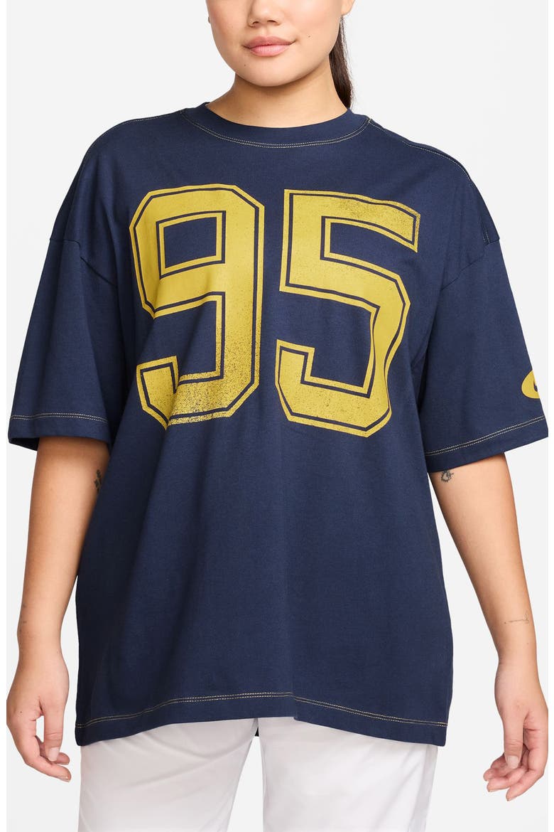 Sportswear Street Oversize Cotton T-Shirt, Main, color, MIDNIGHT NAVY