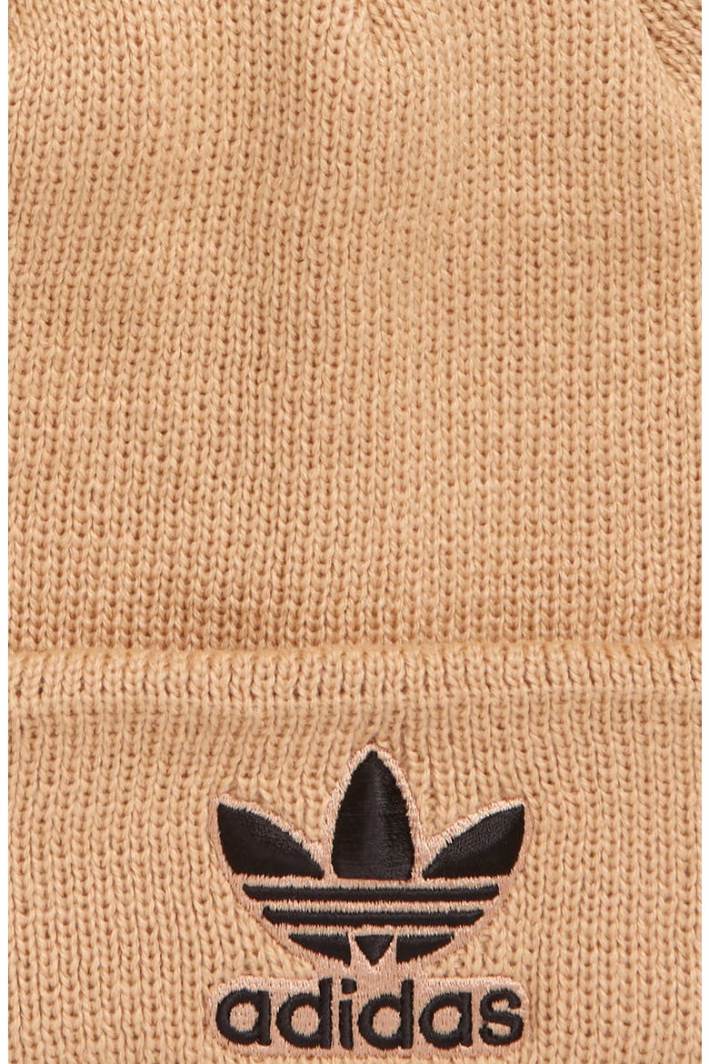 Trefoil Beanie, Alternate, color, MAGIC BEIGE/ BLACK