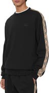 Burberry Check Trim Cotton Sweatshirt