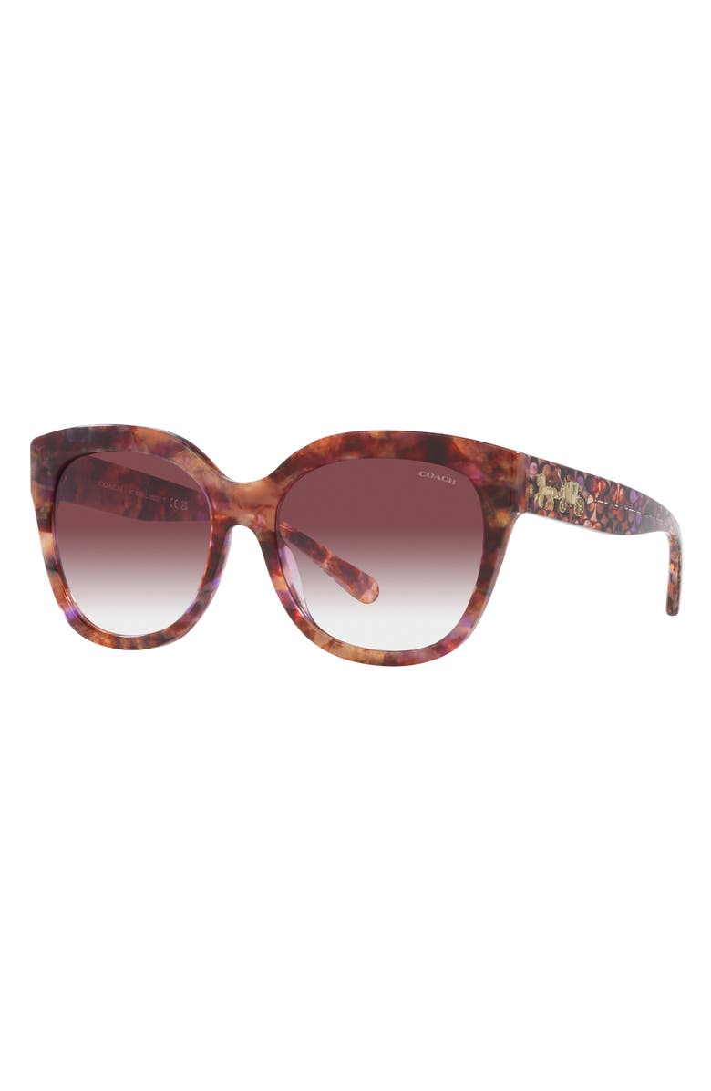 COACH 56mm Square Sunglasses, Alternate, color, Brown
