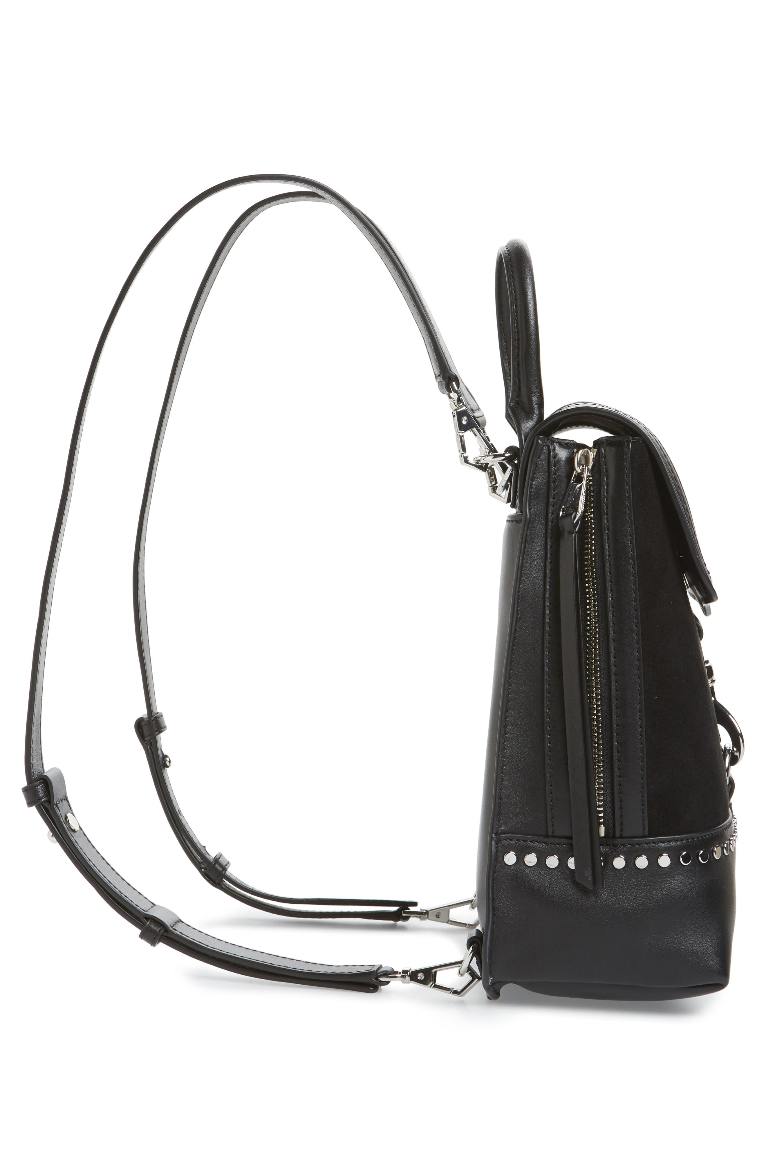 Rebecca Minkoff Bree Studded Leather Convertible Backpack, Alternate, color, 