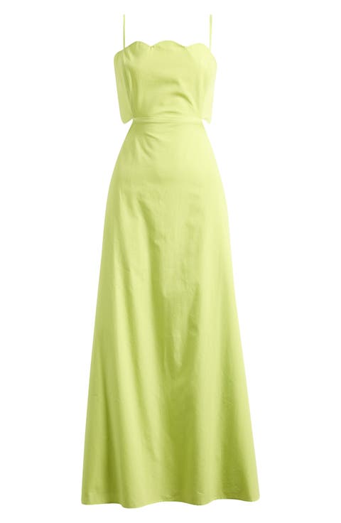 Scallop Edge Maxi Dress