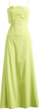 Topshop Scallop Edge Maxi Dress