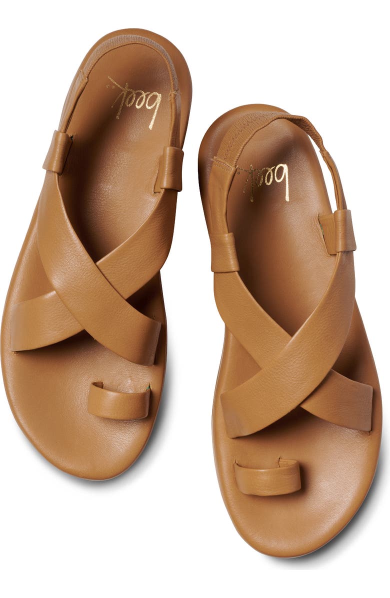 Beek Caracara Leather Flatform Sandal, Alternate, color, Honey