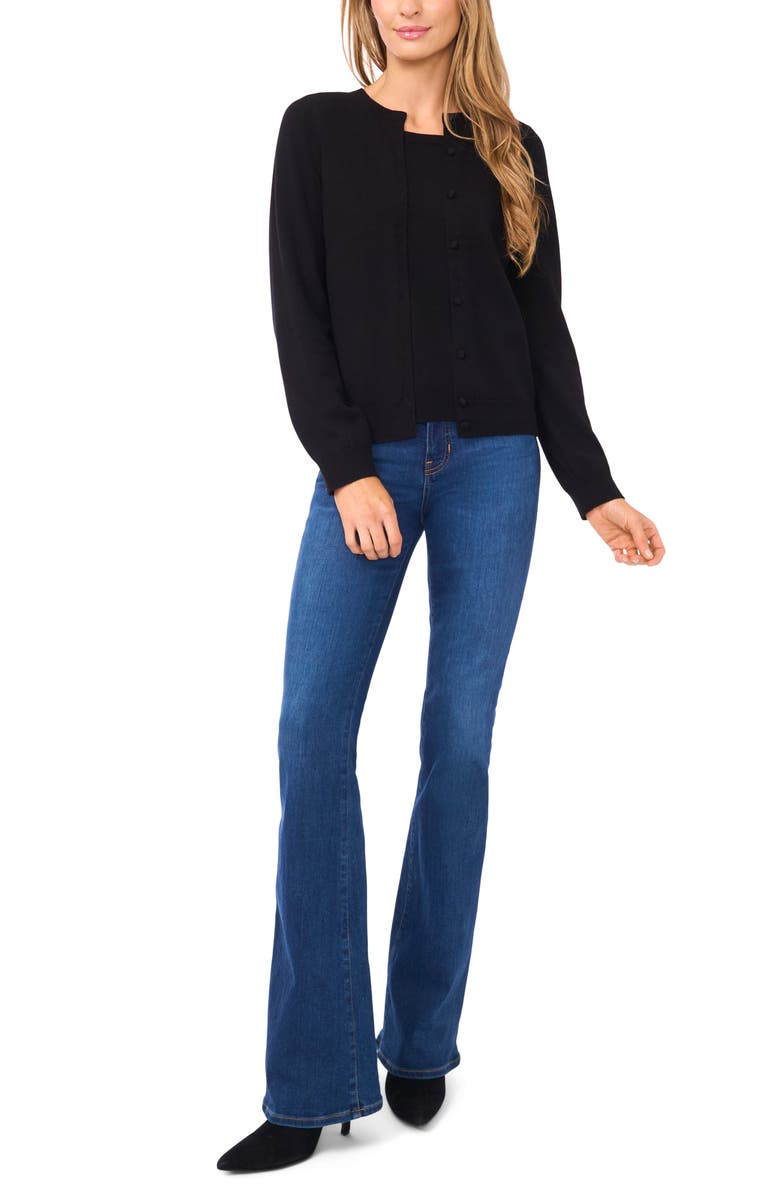 Halogen<sup>®</sup> Tank & Cardigan Set, Alternate, color, Rich Black