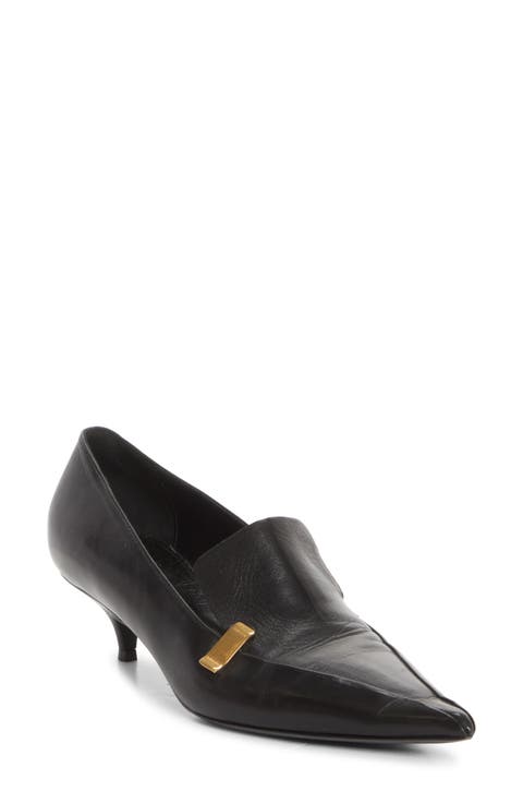 Slash Kitten Heel Loafer Pump