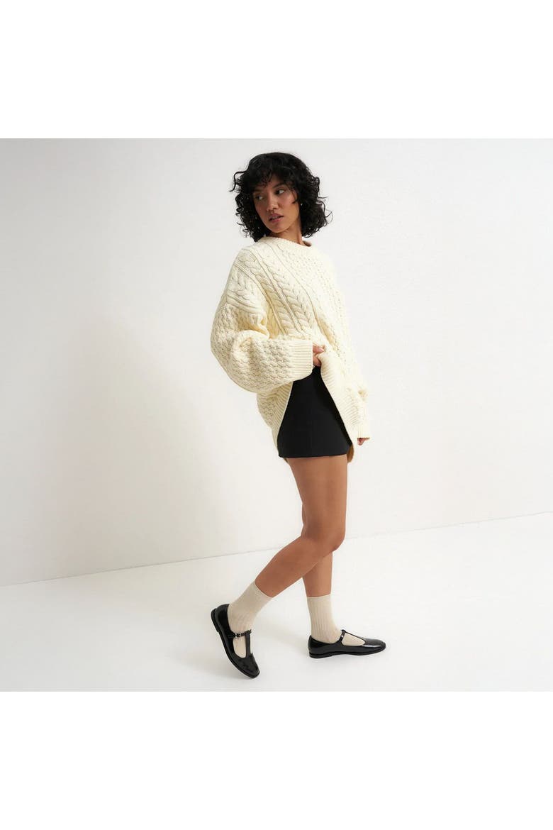 Mia Cableknit Sweater - Women's, Alternate, color, Creme