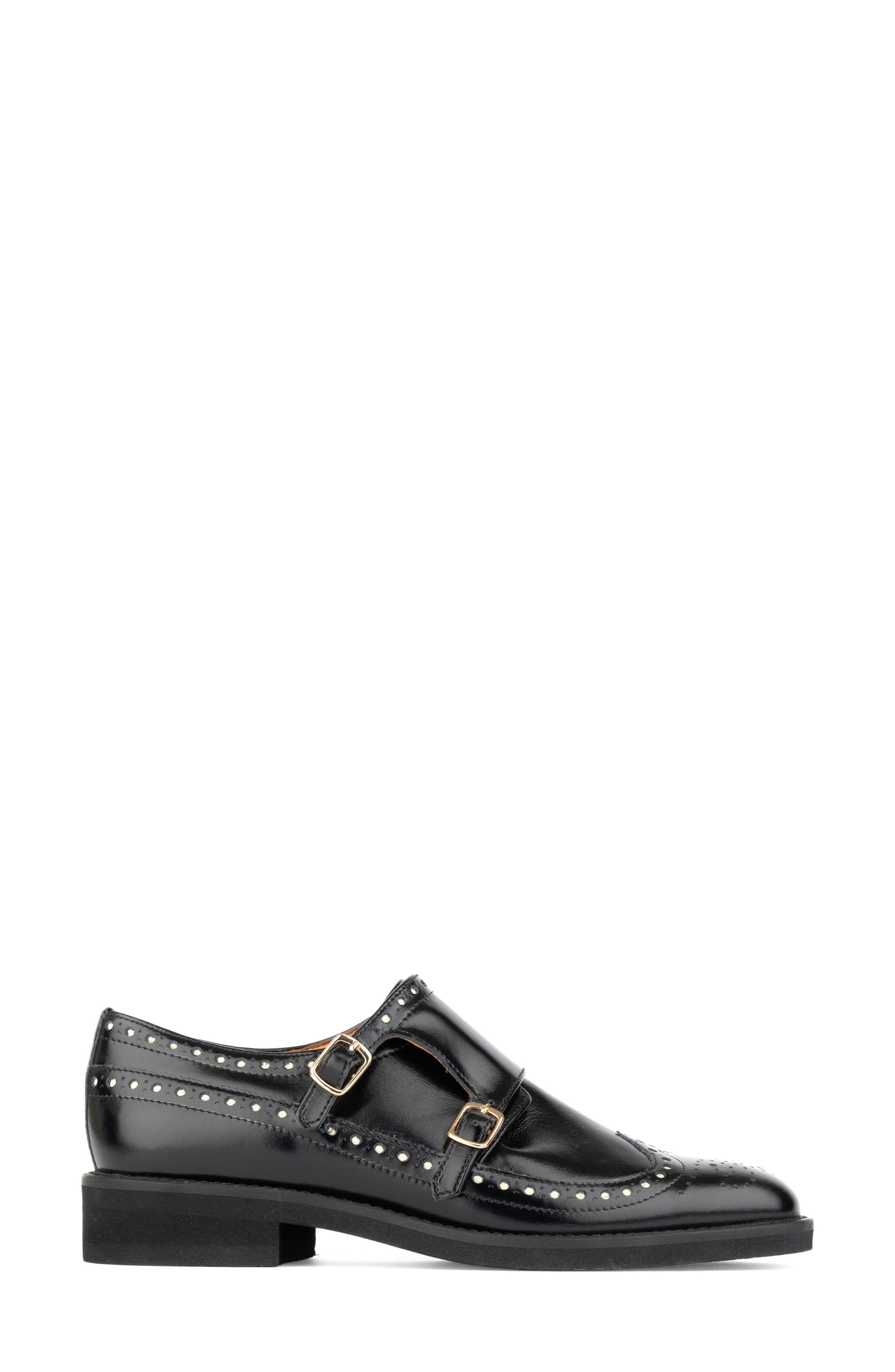 Windsor Water Resistant Double Monk, Alternate, color, BLACK