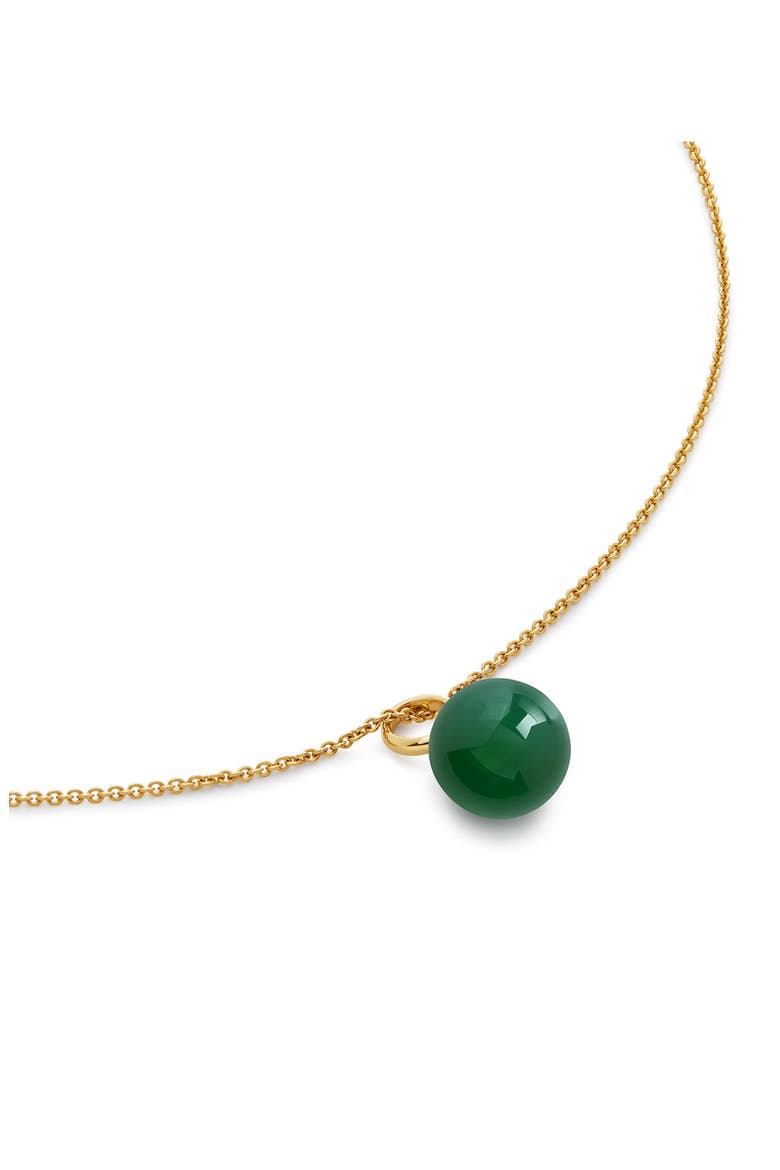 Gemstone Pendant Necklace, Alternate, color, 18CT GOLD VERMEIL / GREEN ONYX