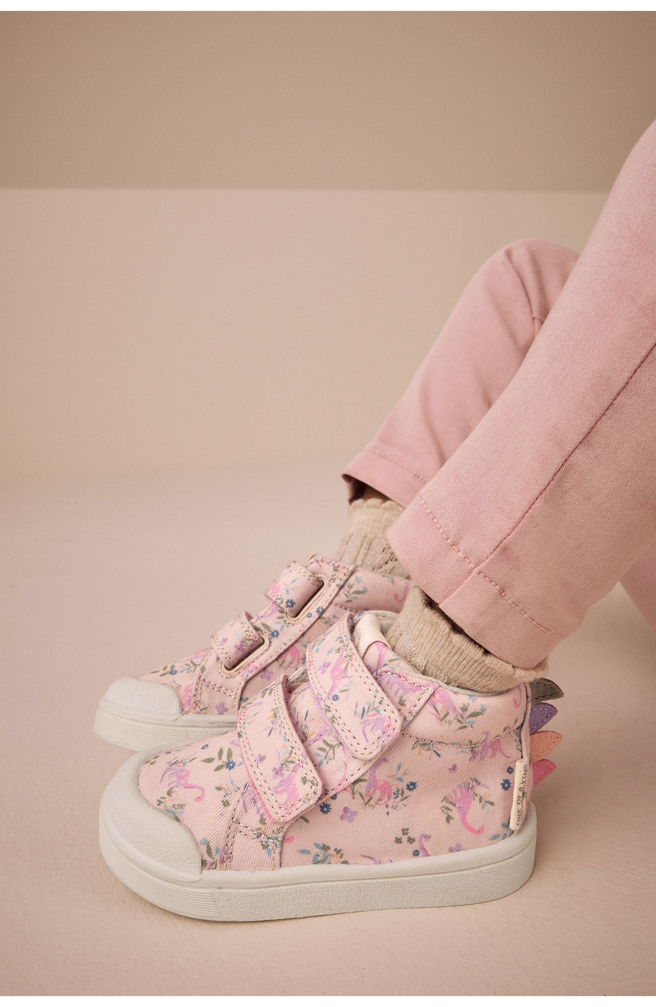 NEXT Kids' Floral Dino High Top Sneaker, Alternate, color, 