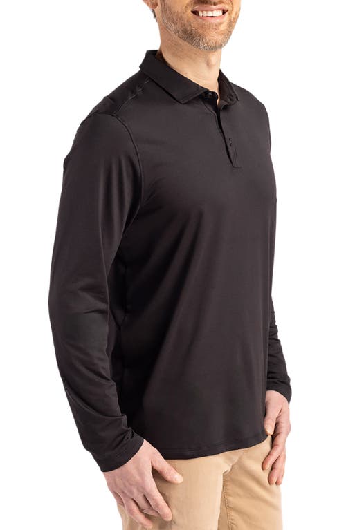 Cutter & Buck Coastline Epic Comfort Long Sleeve Polo In Black