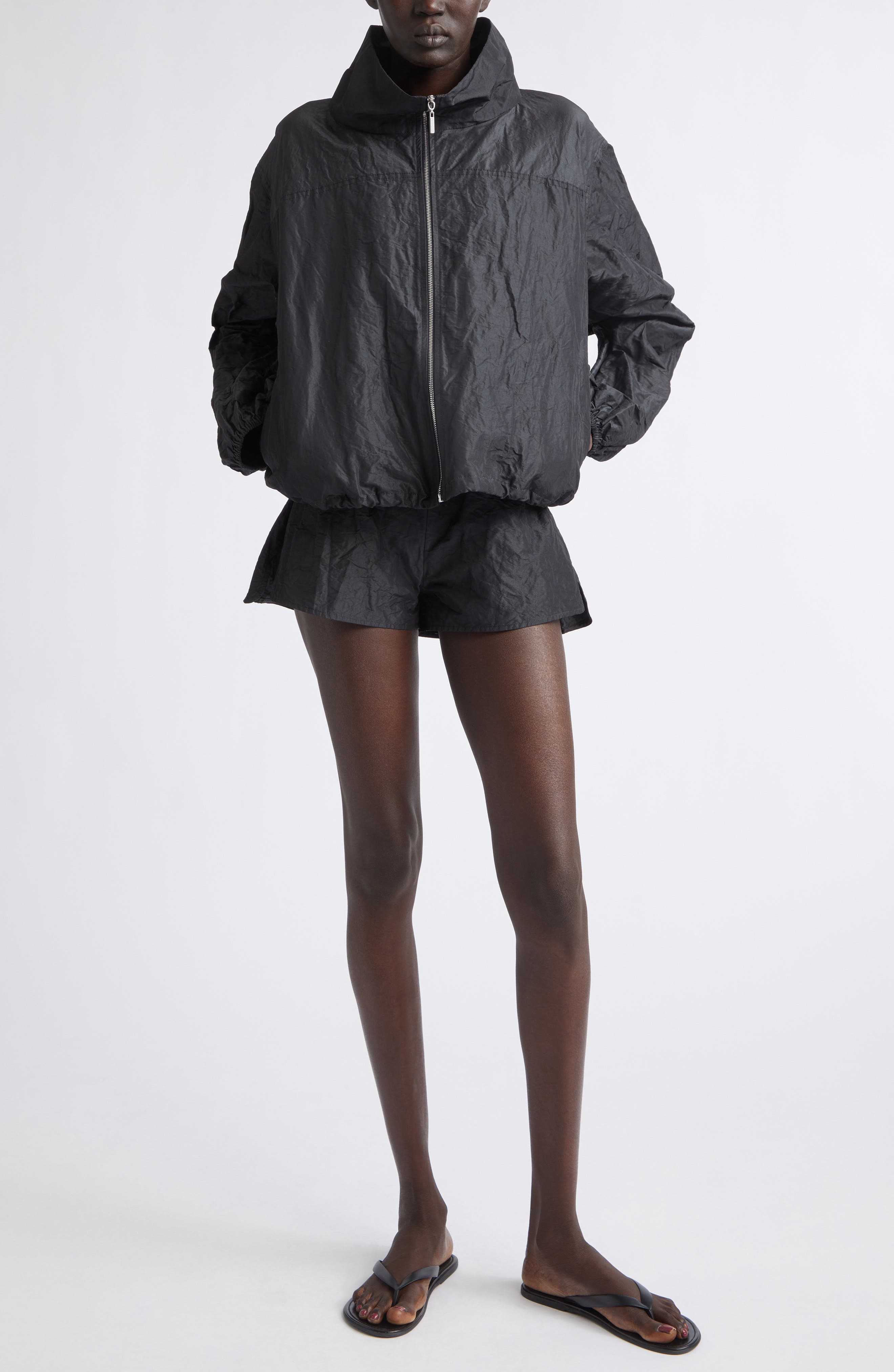 Kallmeyer Sadie Steel Taffeta Windbreaker (Women) | Nordstrom