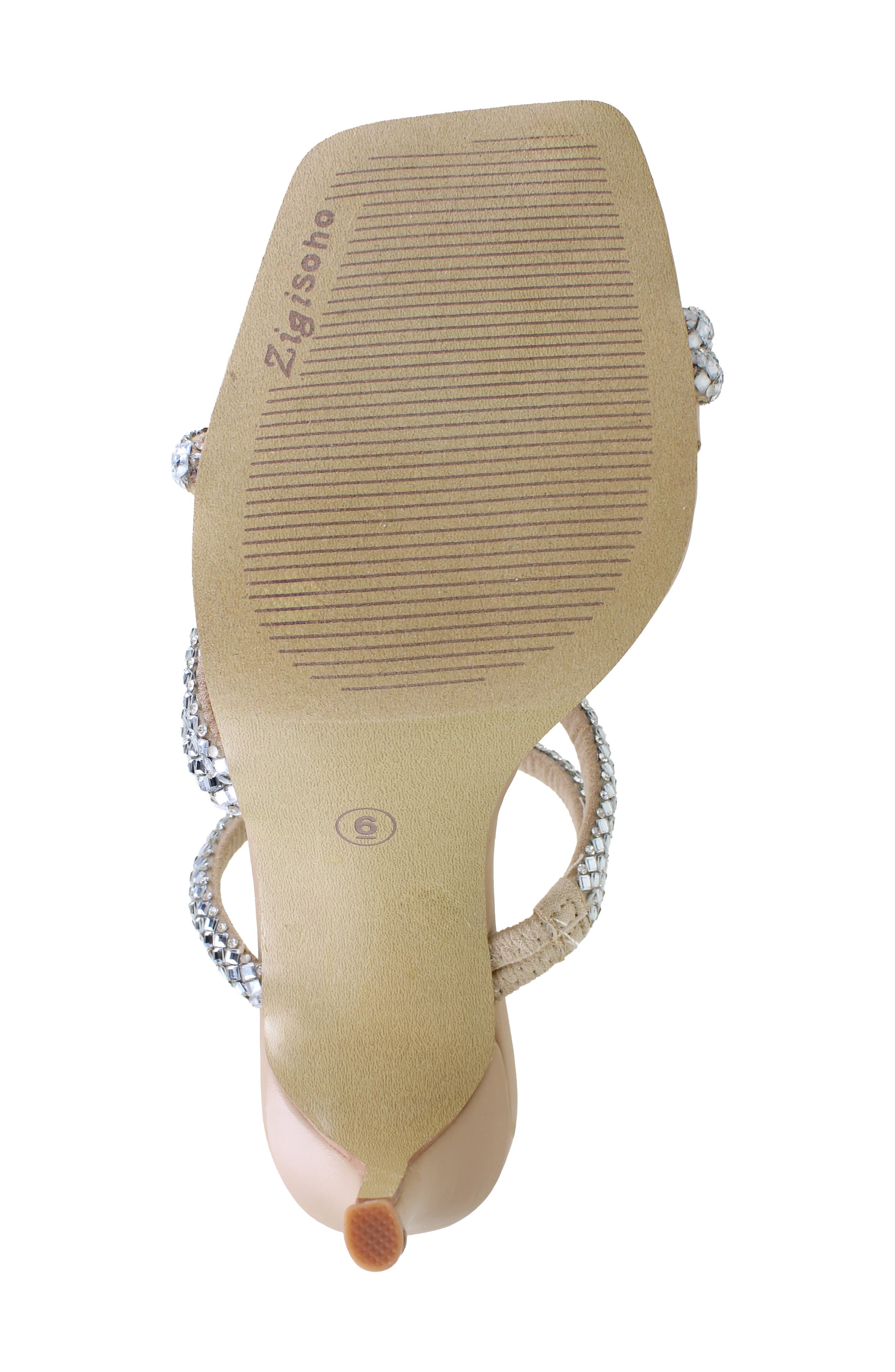 Rhinestone Strap Stiletto Sandal, Alternate, color, BEIGE SUEDETTE