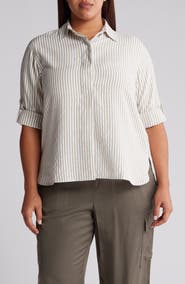 MAX STUDIO Stripe Popover Tunic
