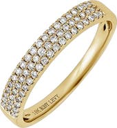 Bony Levy 18K Yellow Gold Triple Row Diamond Band Ring