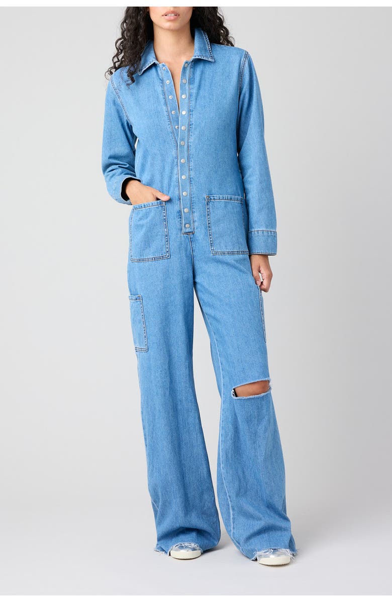 TT Studios Deanna Wide-leg Distressed Jumpsuit, Alternate, color, Union Sq.