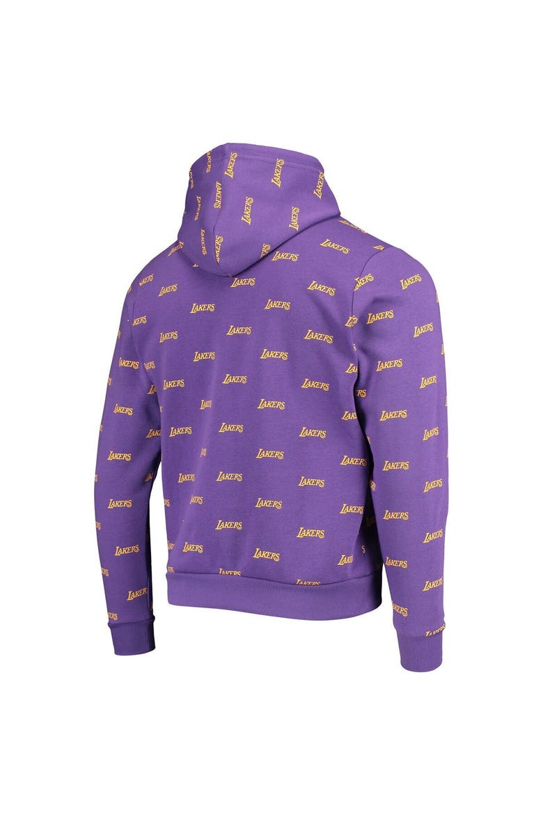 Unisex The Wild Collective Purple Los Angeles Lakers Allover Logo Pullover Hoodie, Alternate, color, Purple
