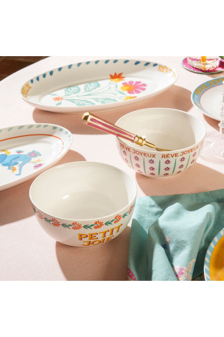 Porcelain Bowl 2 Pcs Set, Alternate, color, White