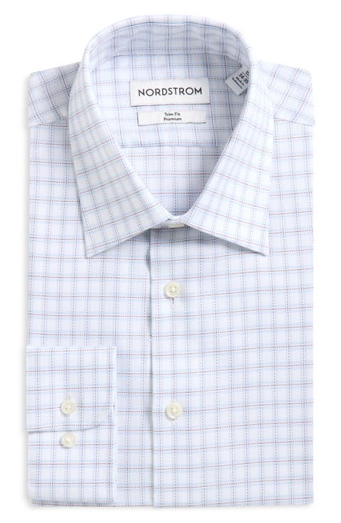 Trim Fit Check Dress Shirt