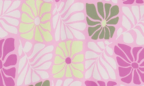 Roxy Kids' Floral Check Two-piece Swimsuit In Pink