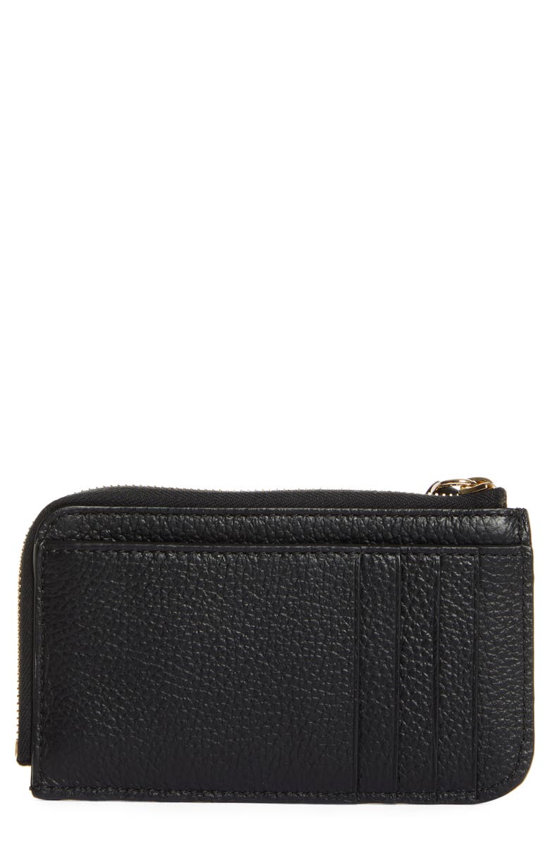 Chloé Alphabet Zip Leather Card Holder, Alternate, color, 