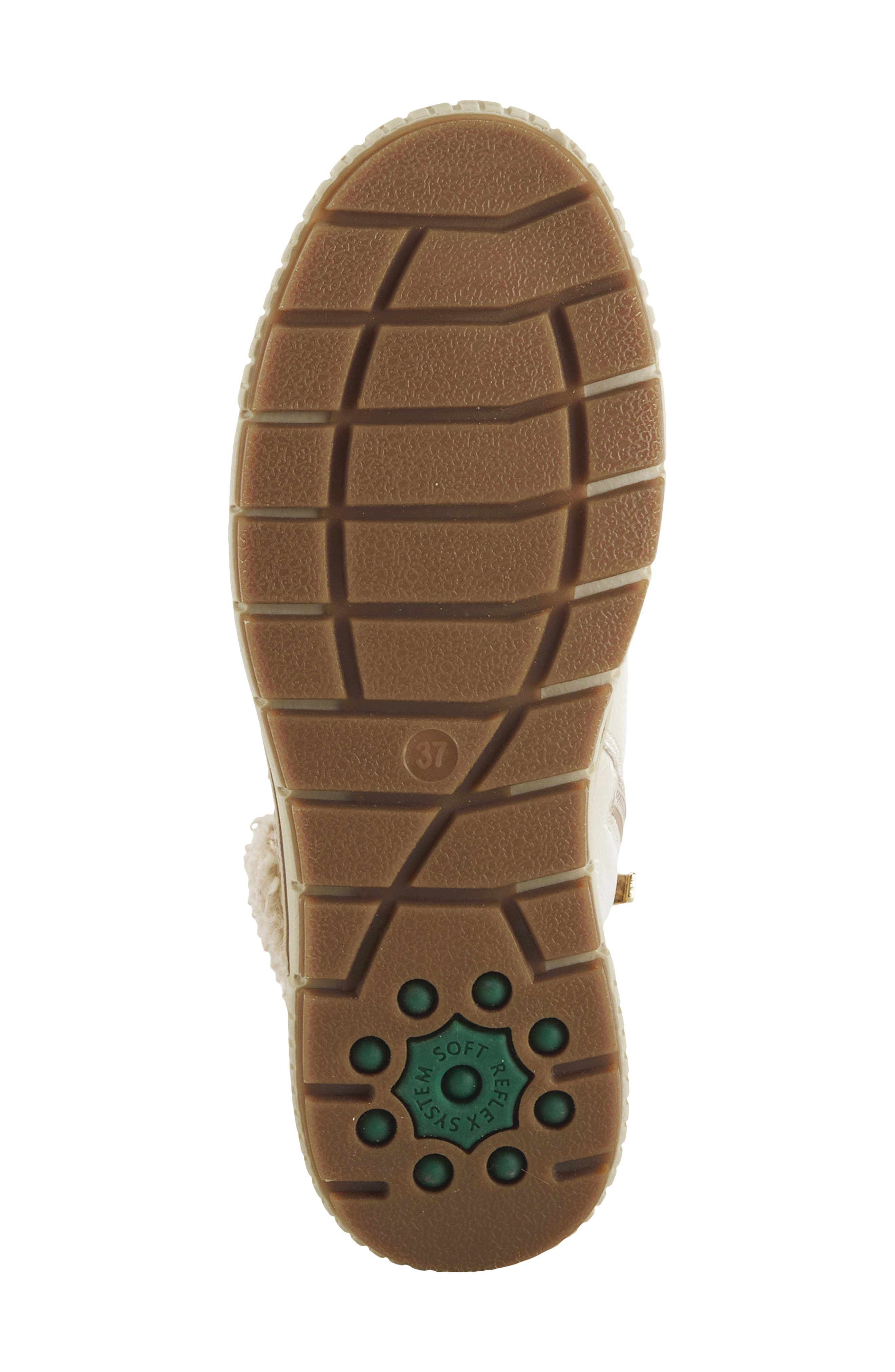 Spring Step Alps Water Resistant Faux Shearling Sneaker, Alternate, color, Beige Patent